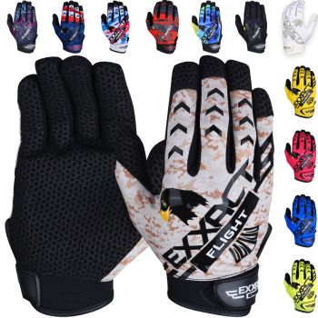 Exxact Sports Flight Baseball Batting Gloves - Softball Batting Gloves Adult & Youth with Textured Leather Palm-Desert Camo-3X-Large-ADULT